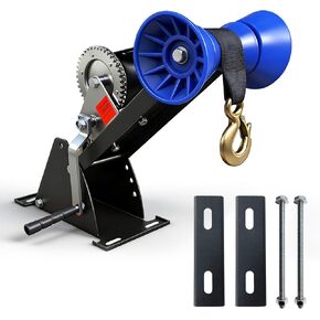 حامل ونش مقطورة قارب 1200 رطل مع عمود تثبيت مجلفن قابل للتعديل وبكرة - يناسب لسان المقطورة من 3 بوصة إلى 4 بوصة عرض × 4 بوصة ارتفاع، ويتضمن طقم ونش السقاطة in Kuwait