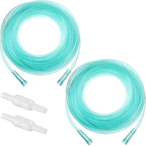 Geiserailie 2 حزمة 32.8 قدمًا من أنابيب الأكسجين للبالغين مع موصلين للأنابيب، أنبوب أكسجين ناعم غير ملتوي مع موصل، أنبوب أنفي قنية عالي التدفق مع موصلات دوارة للبالغين in Kuwait