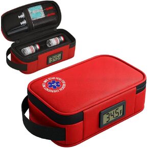 SafeTag® 24h Insulin Cooler Travel Case – Portable Diabetic Medicine Bag with Thermometer Display, NFC Emergency Info, Ice Pack & Insulated Storage for Vials & Supplies in Kuwait