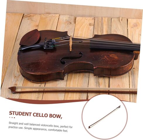 BESPORTBLE Violoncello Bow with Horsetail Hair Durable Brazilian Cello Bow Replacement Balanced for Tone for Beginners and Music Lovers in Saudi Arabia