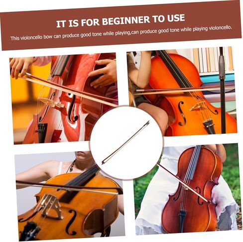 BESPORTBLE Violoncello Bow with Horsetail Hair Durable Brazilian Cello Bow Replacement Balanced for Tone for Beginners and Music Lovers in Saudi Arabia