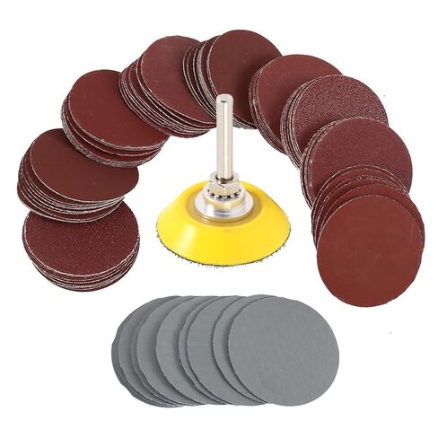 100pcs 2 Inch Sanding Discs Pad 80-3000 Grit Sandpapers with 1/4 Inch Drill Attachment Hook and Loop Backing Pad for Angle Grinder Rotary Tools in Saudi Arabia