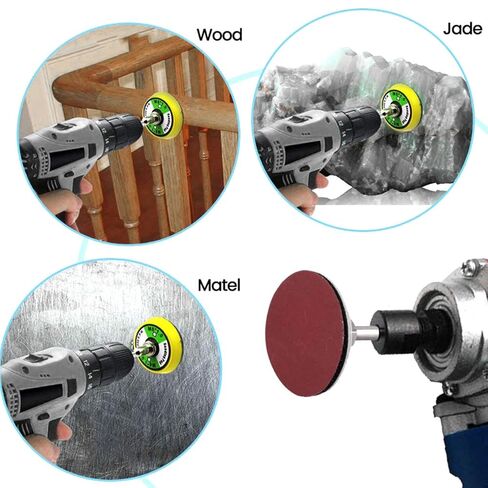 100pcs 2 Inch Sanding Discs Pad 80-3000 Grit Sandpapers with 1/4 Inch Drill Attachment Hook and Loop Backing Pad for Angle Grinder Rotary Tools in Saudi Arabia
