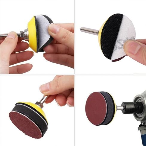 100pcs 2 Inch Sanding Discs Pad 80-3000 Grit Sandpapers with 1/4 Inch Drill Attachment Hook and Loop Backing Pad for Angle Grinder Rotary Tools in Saudi Arabia