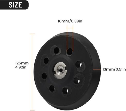 5Inch 125mm Backing Pad Sanding Support Plate for Metabo 325 Intec 425 Sanders, 8 Holes Replacement Polishing Disc in Saudi Arabia