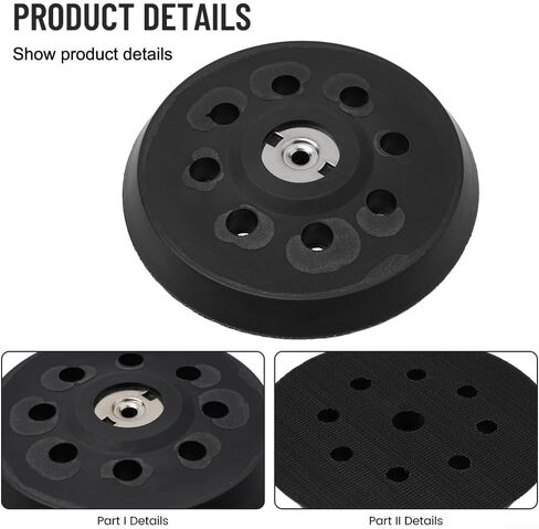 5Inch 125mm Backing Pad Sanding Support Plate for Metabo 325 Intec 425 Sanders, 8 Holes Replacement Polishing Disc in Saudi Arabia
