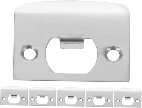 مجموعة أطباق 6 قطع من الفولاذ المقاوم للصدأ لتعزيز الباب وأمانه - ألواح غطاء قفل متينة للاستخدام الداخلي والخارجي in Kuwait