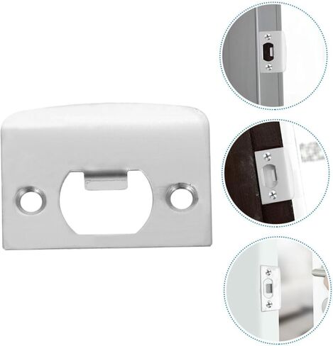 مجموعة أطباق 6 قطع من الفولاذ المقاوم للصدأ لتعزيز الباب وأمانه - ألواح غطاء قفل متينة للاستخدام الداخلي والخارجي in Kuwait