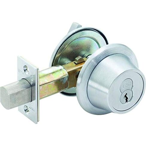 Stanley Best 8T37SSTK626 8T Series 2-3/4" Backset 7 Pin Classroom Deadbolt Standard Strike Less Core Satin Chrome Finish in Saudi Arabia