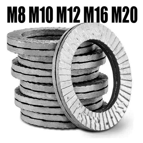 10/20pcs M8 M10 M12 M16 M20 Washer Lock Washers Genuine Wedge Lock Washers Wedge Lock(10pcs M12) in Saudi Arabia