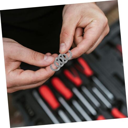 20Pcs Wedge Locking Washers Double Wedge Spring Washers for Screws and Bolts Heavy Duty Manganese Steel Anti-Loose Vibration Resistant Secure Fastening for Industrial and Home Use in Saudi Arabia