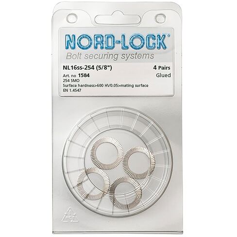Original Nord-Lock Stainless Steel Wedge Lock Washers NL16ss-254 SMO for M16. d (mm): 17 - D (mm): 25.4 - T (mm): 3.4 in Saudi Arabia