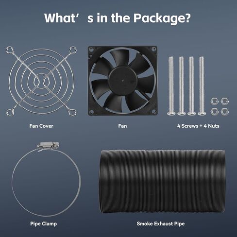 UniTak3D Smoke Exhaust Kit with Efficient Ventilation 4500RPM Fan and Pipe,Exhaust Smoke&Odors,Fan Fume Extraction Kit Exhaust Fan for Laser Engraver and 3D Printer Enclosure Tent Cover in Saudi Arabia