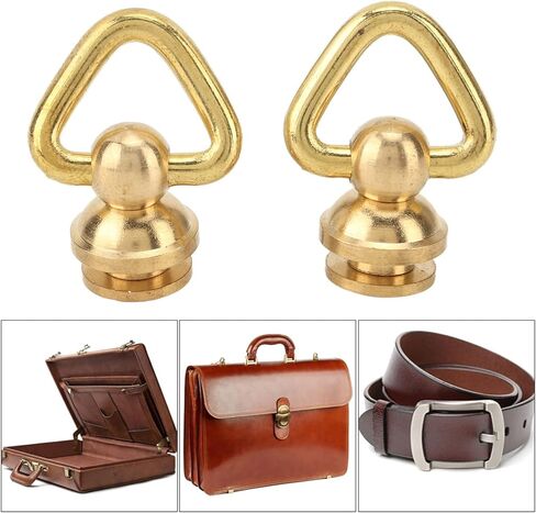 12 مجموعة من المسامير الدائرية على شكل حرف D من النحاس والصدأ ومسامير المسامير لحقائب DIY وأحزمة وحافظات الهواتف المحمولة - لمسة نهائية متينة مطلية بالكهرباء، سهلة التركيب للمشروعات اليدوية in Saudi Arabia