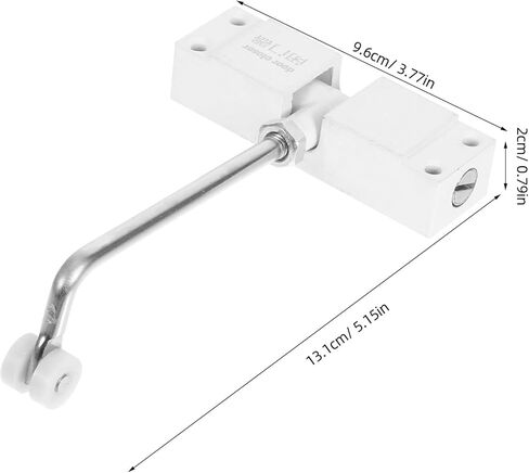NUOBESTY Square Aluminum Alloy Dual Spring Adjustable Automatic Door Closer, 2pcs Self-Closing Door Hinge for Residential and Commercial Use, White in Saudi Arabia