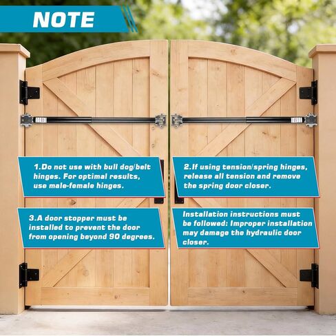 6Pcs TB200B Outdoor Hydraulic Gates Closer Kit 60 To 140 Pounds in Weight Closing Automatic Door Closers 40 To 64 Inches in Width Protective Door Holder Hardware for Warehouses Stadiums Courty in Kuwait