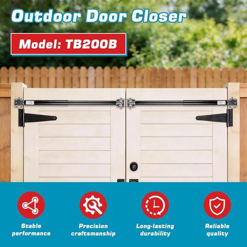 6Pcs TB200B Outdoor Hydraulic Gates Closer Kit 60 To 140 Pounds in Weight Closing Automatic Door Closers 40 To 64 Inches in Width Protective Door Holder Hardware for Warehouses Stadiums Courty in Kuwait