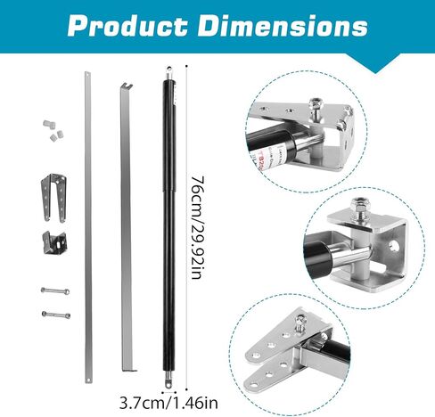 6Pcs TB200B Outdoor Hydraulic Gates Closer Kit 60 To 140 Pounds in Weight Closing Automatic Door Closers 40 To 64 Inches in Width Protective Door Holder Hardware for Warehouses Stadiums Courty in Kuwait