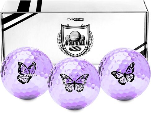 Butterfly Golf Gifts for Butterfly Lovers, Gifts for Women/Men, Golf Balls Set, Perfect for Female/Male on Birthday, Christmas - Purple in Saudi Arabia