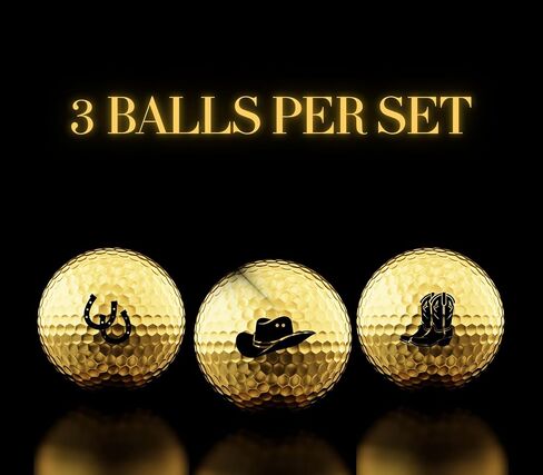 Western Golf Gifts for Cowboy/Cowgirl, Gifts for Men/Women, Golf Balls Set, Perfect for Male/Female on Birthday, Christmas - Gold in Saudi Arabia