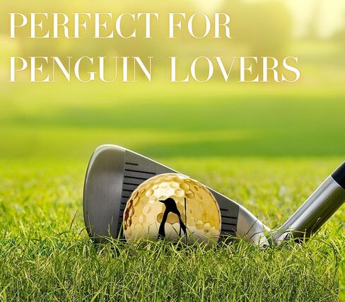 Funny Penguin Golf Gifts for Penguin Lovers, Gifts for Men/Women, Golf Balls Set, Perfect for Male/Female on Birthday, Christmas - Gold in Saudi Arabia