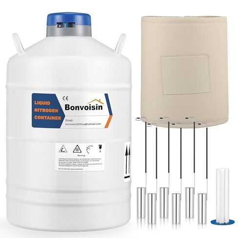 حاوية النيتروجين السائل Bonvoisin 3L ، دببة Cryogenic Ln2 ، خزان السائل المنوي من ألومنيوم مع 6 cantters. in Kuwait