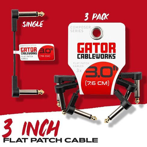 كابل التصحيح المسطح من سلسلة Composer من Gator Cases - 3 بوصة (GCWC-FPC3) in Kuwait