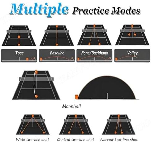 Cordless Control Tennis Ball Machine,Tennis Ball Tosser w/Triangular Base, 33 Ball, 60-103cm Height Adjustable for Self-Play Ball Launcher Beginners in Kuwait