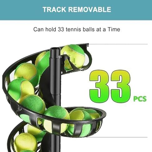 Electric Tennis Ball Tosser, Tennis Toss Machine, Adjustable Angle, Can Hold Around 30 Balls, Powered by Battery, for Multi-Ball Practice, Beginners in Kuwait