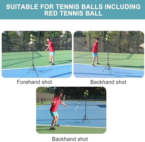 Electric Tennis Ball Tosser, Tennis Toss Machine, Adjustable Angle, Can Hold Around 30 Balls, Powered by Battery, for Multi-Ball Practice, Beginners in Kuwait