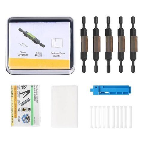 موصل سريع من الألياف الضوئية، وصلة ميكانيكية من الألياف العارية 0.125 مم لإصلاح سريع FTTH/CCTV/الشبكة، خسارة ≥0.3 ديسيبل (5 عبوات) in Kuwait