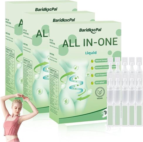 Six-in-One Herbal Oral Liquid | Natural Digestive Support & Body Care Drops for Women and Men | Promotes Intestinal Wellness & Skin Firming (3 Box) in Saudi Arabia