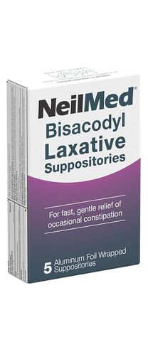 تحاميل NeilMed Bisacodyl الملينة، تخفيف الإمساك اللطيف، سريع المفعول، عبوة صحية مغلفة بشكل فردي، بيساكوديل 10 ملغ، تخفيف يمكن التنبؤ به، 5 قيراط in Saudi Arabia