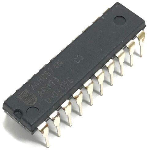 CD74HC574E 74HC574 شبشب من النوع D من نوع Octal Edge مع مخرجات 3 حالات، صديق للوحة التجارب (حزمة من 10) in Saudi Arabia