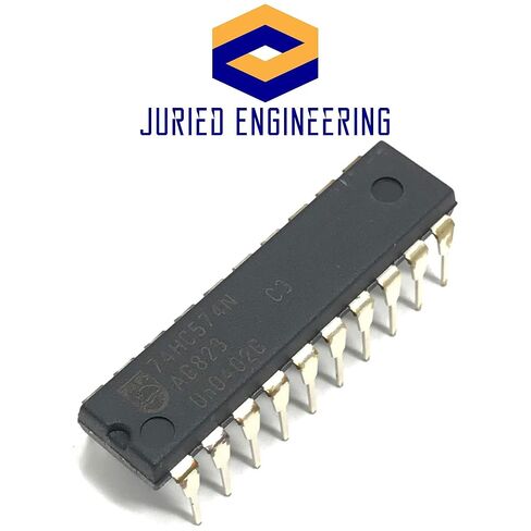 CD74HC574E 74HC574 شبشب من النوع D من نوع Octal Edge مع مخرجات 3 حالات، صديق للوحة التجارب (حزمة من 10) in Saudi Arabia