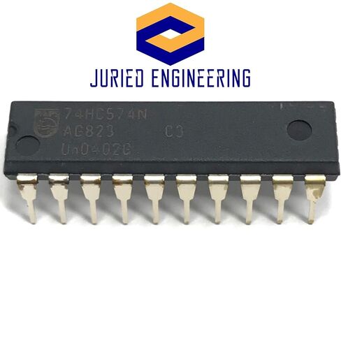 CD74HC574E 74HC574 شبشب من النوع D من نوع Octal Edge مع مخرجات 3 حالات، صديق للوحة التجارب (حزمة من 10) in Saudi Arabia