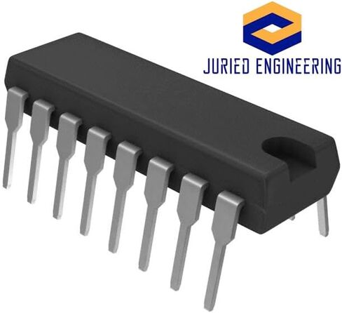 CD74HC161E 74HC161 عداد ثنائي منطق CMOS عالي السرعة 4 بت مع إعادة تعيين غير متزامن DIP-16 صديق للوحة التجارب (عبوة من 5) in Saudi Arabia