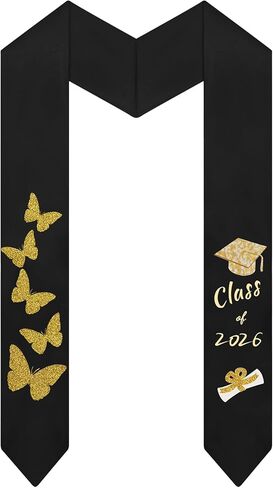 Graduation Stole,Graduation Sash,Unisex Adults Honor Graduation Stole Class of 2025 for Graduation Ceremony in Kuwait