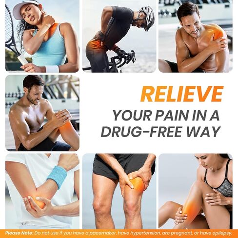 AVCOO 3-in-1 TENS Unit Muscle Stimulator with 24 Modes, 30 Intensities EMS Massage Machine for Shoulder, Back Pain Relief Therapy, Dual-Channel Electronic Pulse Massager with Type-C Port, 10 Pads in Kuwait