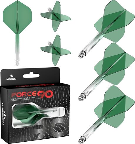 مهمة السهام القوة 90 | نظام طيران وعمود متكامل مصبوب بدقة، حزمة من 3 رحلات وسيقان احترافية عالية التحمل | المعيار رقم 2 (التدرج الأخضر، تويني) in Kuwait