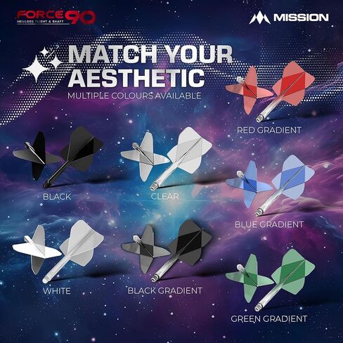 مهمة السهام القوة 90 | نظام طيران وعمود متكامل مصبوب بدقة، حزمة من 3 رحلات وسيقان احترافية عالية التحمل | المعيار رقم 2 (التدرج الأخضر، تويني) in Kuwait