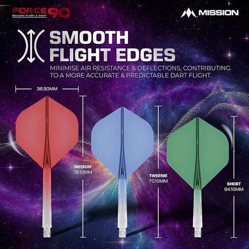 مهمة السهام القوة 90 | نظام طيران وعمود متكامل مصبوب بدقة، حزمة من 3 رحلات وسيقان احترافية عالية التحمل | المعيار رقم 2 (التدرج الأخضر، تويني) in Kuwait