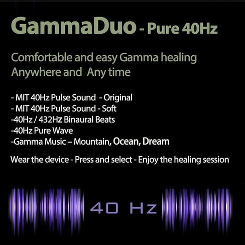 جهاز العلاج الصوتي 40 هرتز، جهاز مولد موجات جاما، سماعة رأس التأمل الصوتية - GammaDuo in Kuwait