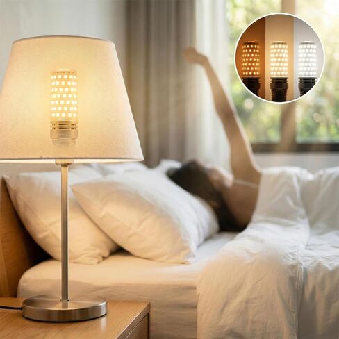 Smart Wake-Up Light Bulb - Sound & Light Alarm, APP Control Sunrise Sunset Simulation, 3 Colors & Natural Sounds, 800 Lumens, Reset Circadian Rhythm for Wake-Up, Sleep Aid & Lighting in Saudi Arabia