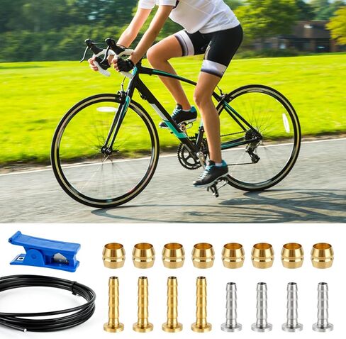 طقم خرطوم فرامل قرص هيدروليكي للدراجة 3000 مم لنظام Shimano BH59 BH90 Sram Avid، مجموعة Shimano Olive and Barb تتضمن خرطوم 3000 مم، 8 دراجات زيتونية 8 نحاسية متصلة وقاطع خرطوم أزرق in Saudi Arabia