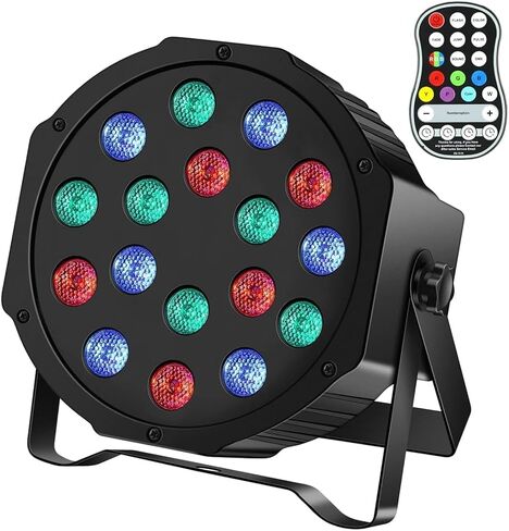 U'King 36W Wireless Uplights, 18 RGB Stage Lights, Rechargeable Par Lights with DMX512 & Sound-Activated Mode, LED Par Can for Party Event Wedding Show, 4 Pack in Kuwait