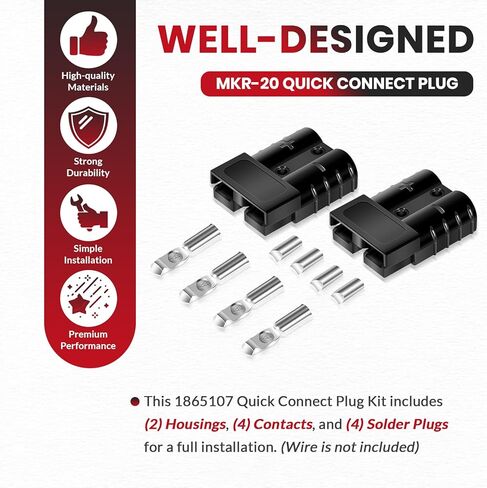 1865107 MKR-20 Quick Connect Plug Fits 6–12 Gauge Wires for Minn Kota Edge, Riptide, Terrova, Fortrex, Maxxum, Traxxis Models, Trolling Motor Quick Connector Kit in Saudi Arabia