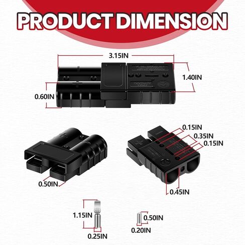 1865107 MKR-20 Quick Connect Plug Fits 6–12 Gauge Wires for Minn Kota Edge, Riptide, Terrova, Fortrex, Maxxum, Traxxis Models, Trolling Motor Quick Connector Kit in Saudi Arabia