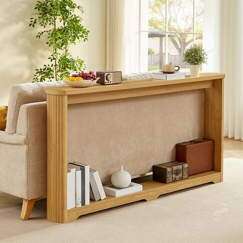 Modern Console Table with Storage Shelf, 70.1" Long Sofa Table, Wooden Entryway Table for Living Room Hallway, Oak in Saudi Arabia