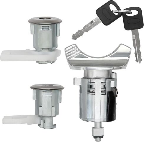 Ignition Switch Lock Cylinder 2 Pcs Door Lock Cylinder with Keys Compatible with 1992-1995 Ford Bronco F150 F250 F350 E150 E250 E350 Ranger Replaces F3UZ1522050D C-42-150 DP-42-122 in Kuwait